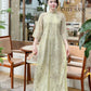 Green Slit Sparkle Chiffon Ao Dai Top Only, No Pants |Pre-made Vietnamese Women Ao Dai with Pants | Lunar New Year|Ao Dai Cach Tan AoDaibyCuteSass