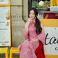 Yen - Rose Glimpse Yem-Inspired Ao Dai Top Only, No Pants, No Scarf| Pre-made Modernized Vietnamese Ao Dai| Lunar New Year AoDaibyCuteSass