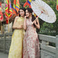 Yen - Red Ruby Sakura Yem-Inspired Ao Dai Top Only, No Pants| Pre-made Modernized Vietnamese Ao Dai| Lunar New Year AoDaibyCuteSass
