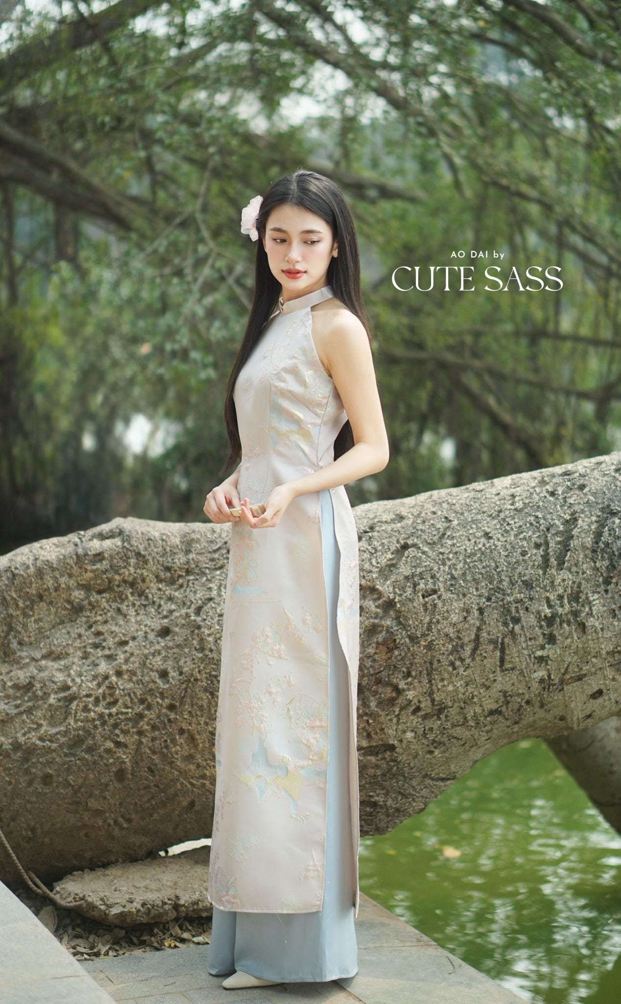 Yen - Pink Heirloom Yem-Inspired Ao Dai Top Only, No Pants| Pre-made Modernized Vietnamese Ao Dai| Lunar New Year AoDaibyCuteSass