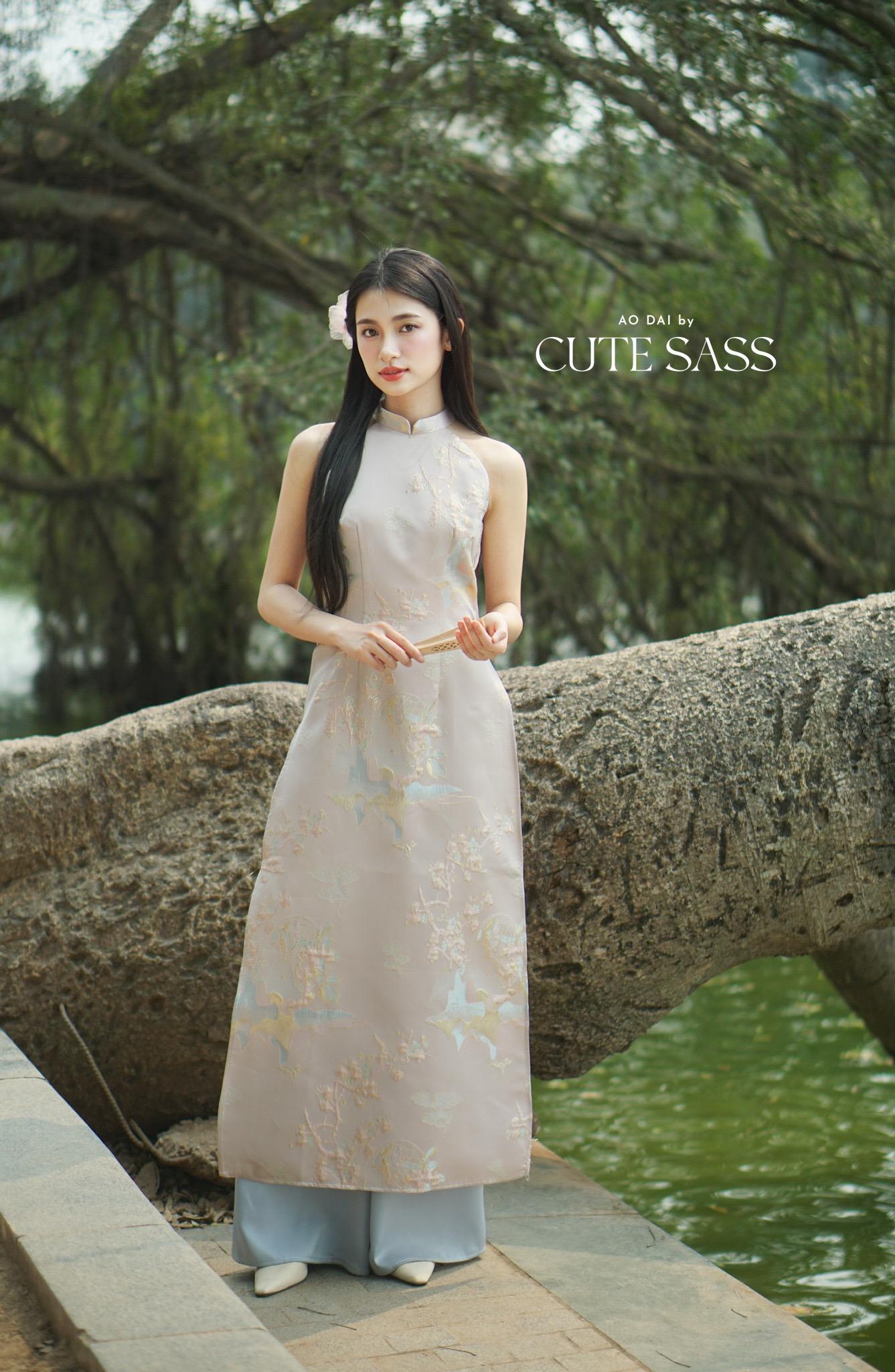 Yen - Pink Heirloom Yem-Inspired Ao Dai Top Only, No Pants| Pre-made Modernized Vietnamese Ao Dai| Lunar New Year AoDaibyCuteSass