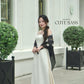 Yen - White Luna Chic Spaghetti Strap Ao Dai Top Only, No Pants| Pre-made Modernized Vietnamese Ao Dai| Lunar New Year AoDaibyCuteSass