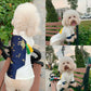 Pet Dark Blue/White Gam with Yellow/Green Tassel Ao Dai