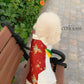 Pet Red/White Gam with Yellow/Green Tassel Ao Dai