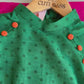 Plain Polka Dots Ao Dai Set (Green/Pink)