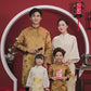 Nhu Y - Family Gold/White Mountain Matching Ao Dai Set