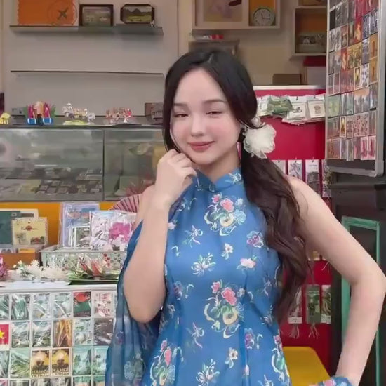 Yen - Blue Orient Scarf