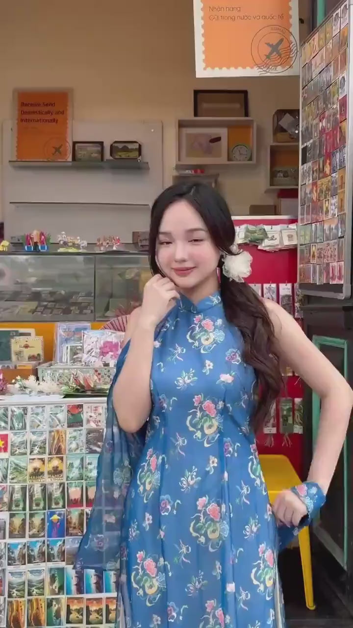 Yen - Blue Orient Scarf