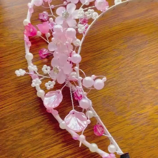 LUNA FLORA Pink Sakura Garden Head Piece #3