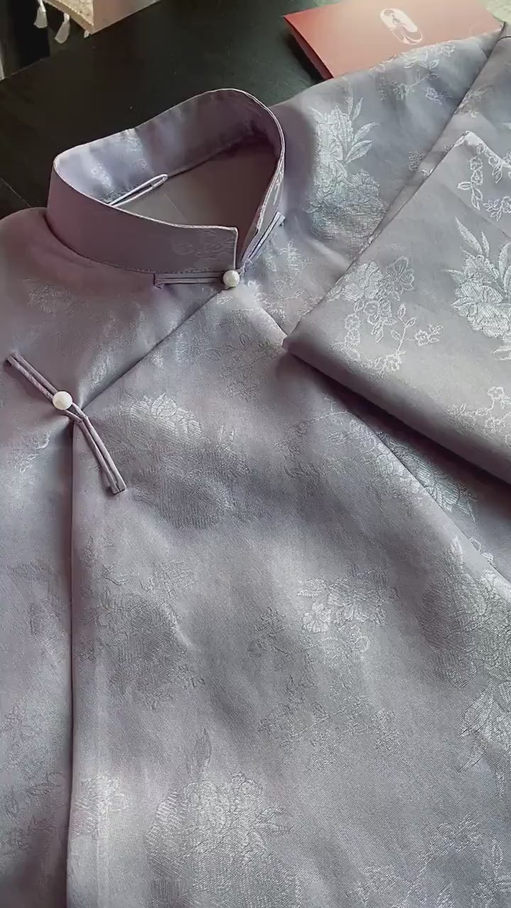 Men Áo Tấc - Gray Hidden Patterns (Top only)