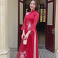 Moc Lan - Red Ombre with Pink Pants Ao Dai Set 18B