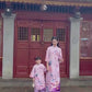 Mom and Daughter Purple Vibrant Matching Ao Dai Set