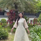 Cream Chiffon Skirt - Modern Length 90 cm 43B
