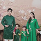 Nhu Y - Family Green Yuki Cherry Blossom Embroidery Matching Ao Dai Set