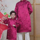 Nhu Y - Men and Boy Maroon Matching Ao Dai Set