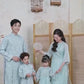 Nhu Y - Family Blue/Silver Butterflies Matching Ao Dai Set