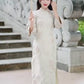 Cream and Gold Butterfly Garden Shifted Ao Dai Set (3 COLORS)