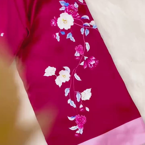 Phi Yen - Hot Pink Ao Dai Set