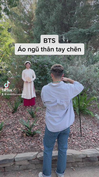 Áo Ngũ Thân Tay Chẽn Set - Red Roses