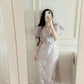 Wing Sleeve Purple Ao Dai Set