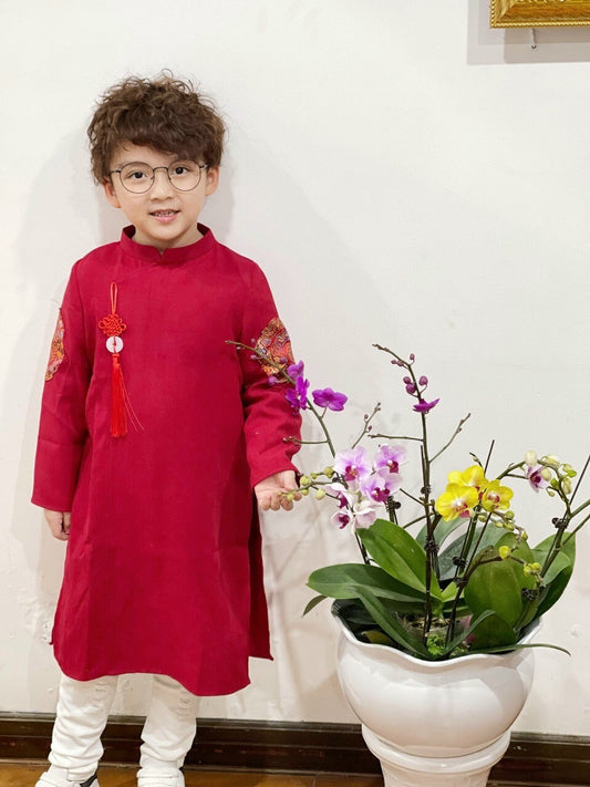 Boy Red Ao Dai