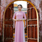 Tay Thi Silk Plain Ao Dai Set (Pink, White, Purple, Yellow) | Pre-made Traditional Vietnamese Ao Dai| Women Ao Dai with Pants|Lunar New Year