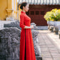 Sparkle Neck Detail Ao Dai Set