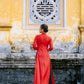 Sparkle Neck Detail Ao Dai Set