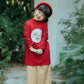 Sibling Red Ao Dai Set