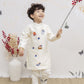 Boy White Cute Patterns Ao Dai