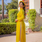 Yellow Ngoc Trai Silk Pearl Ao Dai Set