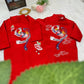 Family Red Embroidery Ao Dai Set