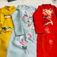 Family Red Embroidery Ao Dai Set