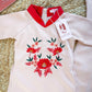 Mom and Daughter Pink / Red Embroidery Matching Ao Dai Set