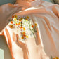 Peach Embroidery Ao Dai Set | Pre-made Traditional Vietnamese Ao Dai | Women Ao Dai with Pants | Lunar New Year| Ao Dai Truyen Thong