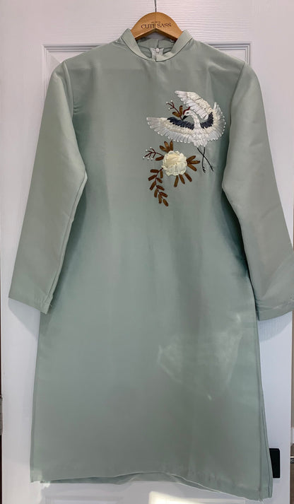 Family Blue & Pink Ao Dai Set