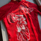 Red Embroidery Lotus Ao Dai Set