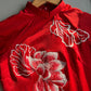 Red Embroidery Lotus Ao Dai Set