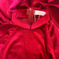 Champagne Red Velvet Plain Ao Dai Top Only, NO PANTS