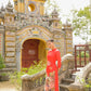 Red Sparkle Lotus & Crane Ao Dai Set