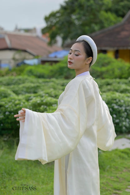 Áo Tấc - Cream (Top and Headband, No Pants)