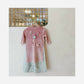 Girl Velvet Knit Daisy Ao Dai Set