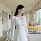 White Bow Gam Ao Dai Set