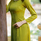 Green Hai Da Silk Plain Ao Dai Set