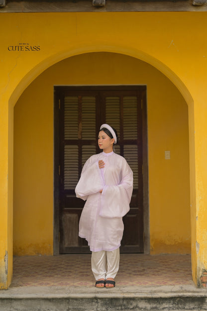 Áo Tấc - Purple Hidden Patterns (Top and Headband, No Pants)