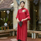 Shifted Orange Red Ao Dai Set | Pre-made Modernized Vietnamese Ao Dai| Women Ao Dai with Pants | Lunar New Year| Ao Dai Truyen Thong