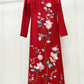 Red Embroidery 3D Sparrow Branches Ao Dai Set | Pre-made Modernized Vietnamese Ao Dai | Women Ao Dai with Pants | Lunar New Year|A2