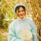 Áo Tấc - Mint Blue (Top and Headband, No Pants) | Ao Tac | Áo Ngũ Thân Tay Thụng | Ao Dai Truyen Thong | Pre-made Vietnamese Viet Phuc