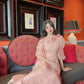 3D Roses Chiffon Ao Dai Set| Pre-made Modernized Vietnamese Ao Dai| Women Ao Dai with Pants| Lunar New Year| Ao Dai Cach Tan| Modern Ao Dai