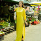 Shifted Traditional Gam Ao Dai Set | Pre-made Vietnamese Ao Dai| Women Ao Dai with Pants | Lunar New Year| Ao Dai Truyen Thong